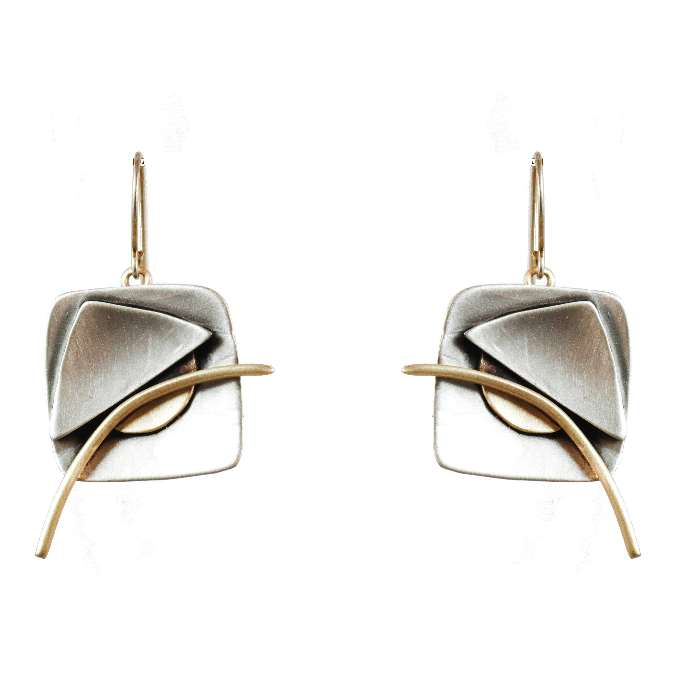 Abstractions Brass Earrings