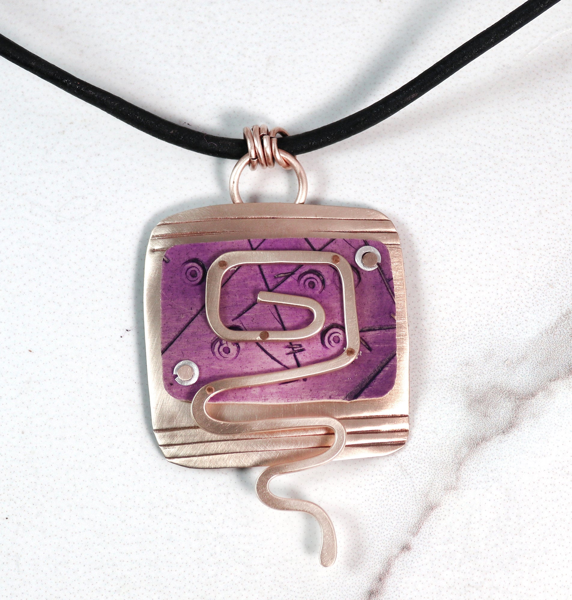 Splash of Delight  Brass and Silver Necklace