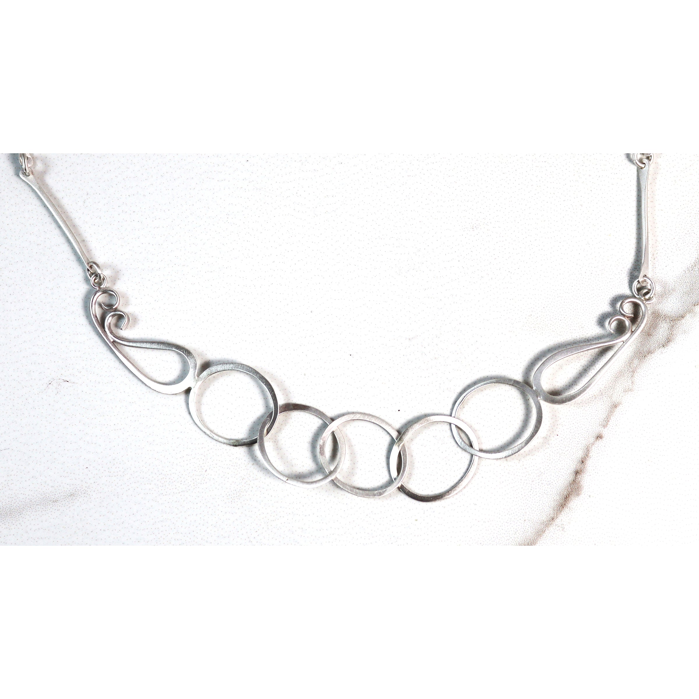 Slinky Links Necklace Sterling Silver