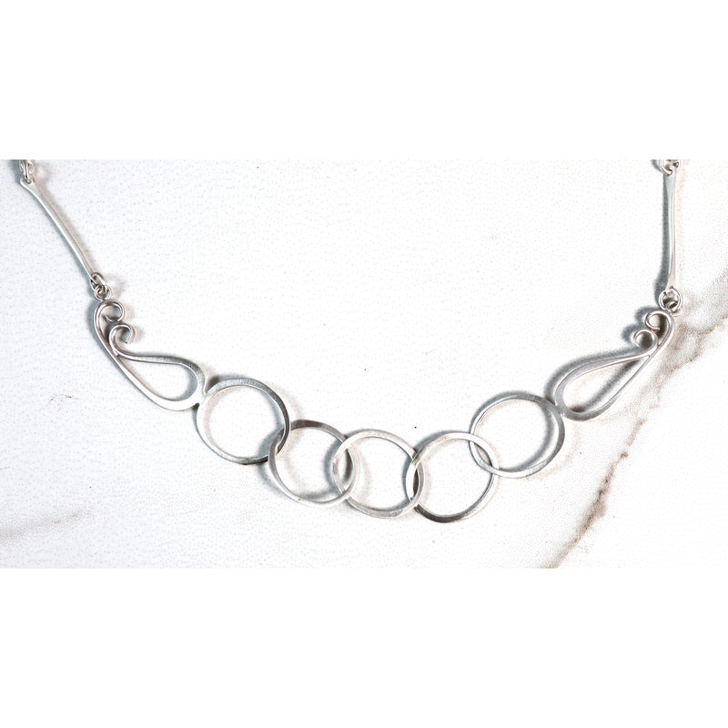 Slinky Links Necklace Sterling Silver