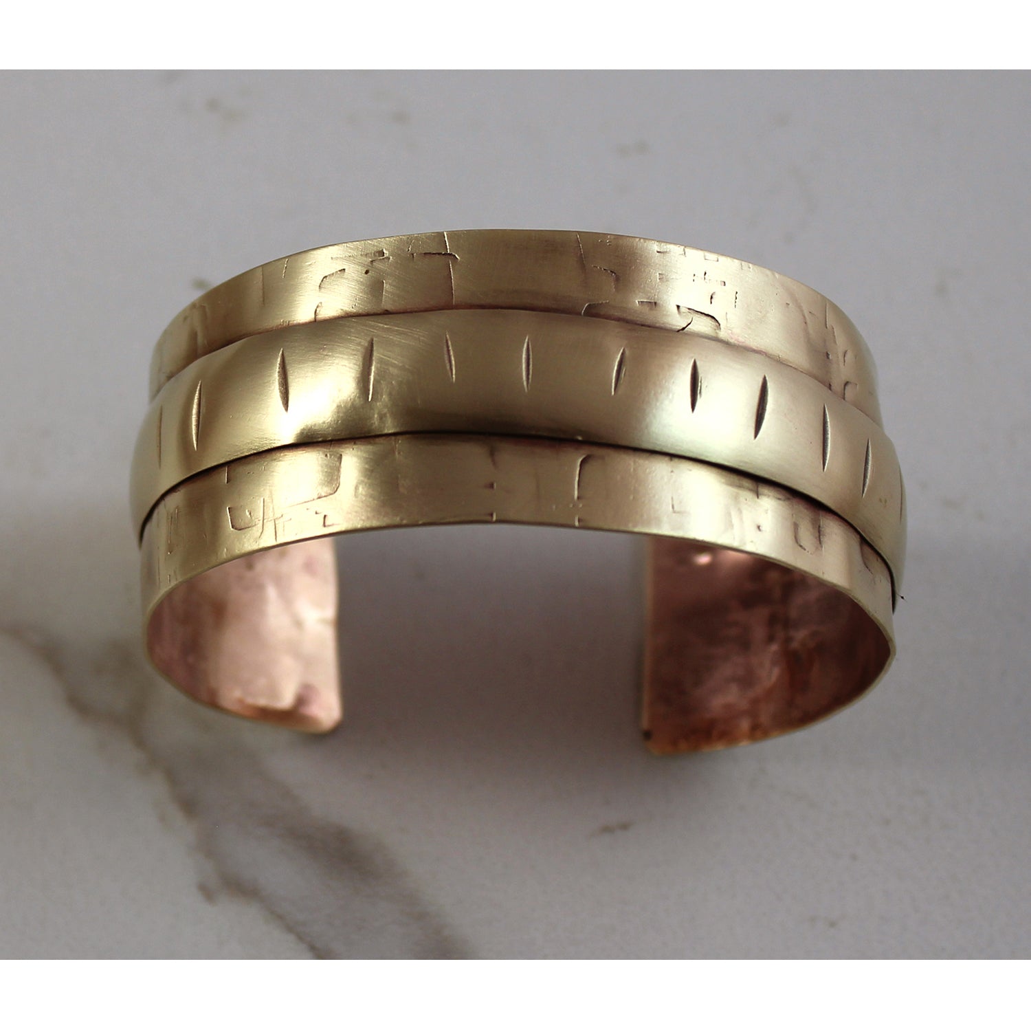 Contemporary Elegant Handmade Cuff Bracelet in Brass - Whitney Designs Ltd