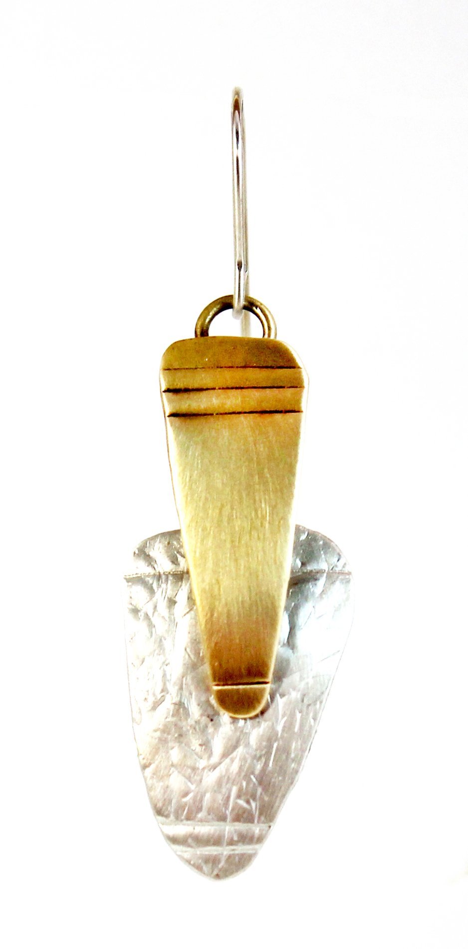 Elegant Links earrings. Sterling and Brass - Whitney Designs Ltd