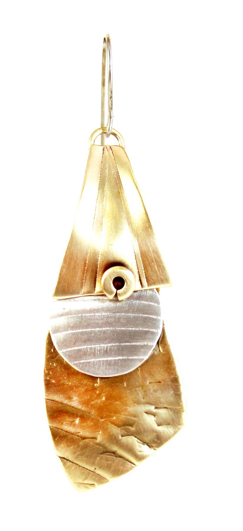 Elegant Links earrings. Sterling and Brass - Whitney Designs Ltd