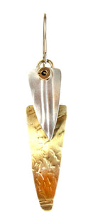 Elegant Links earrings. Sterling and Brass - Whitney Designs Ltd