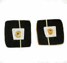 Elegant Posts Clay Polymer Dinner Out Earrings Sterling and Brass - Whitney Designs Ltd