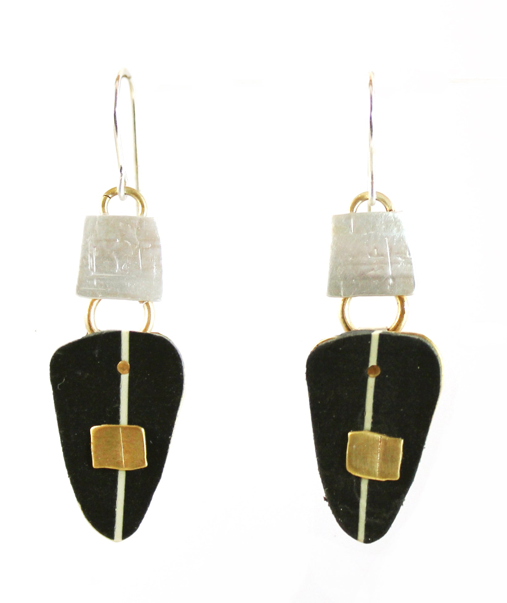 What To Wear! Dinner Out Earrings Silver and Brass - Whitney Designs Ltd