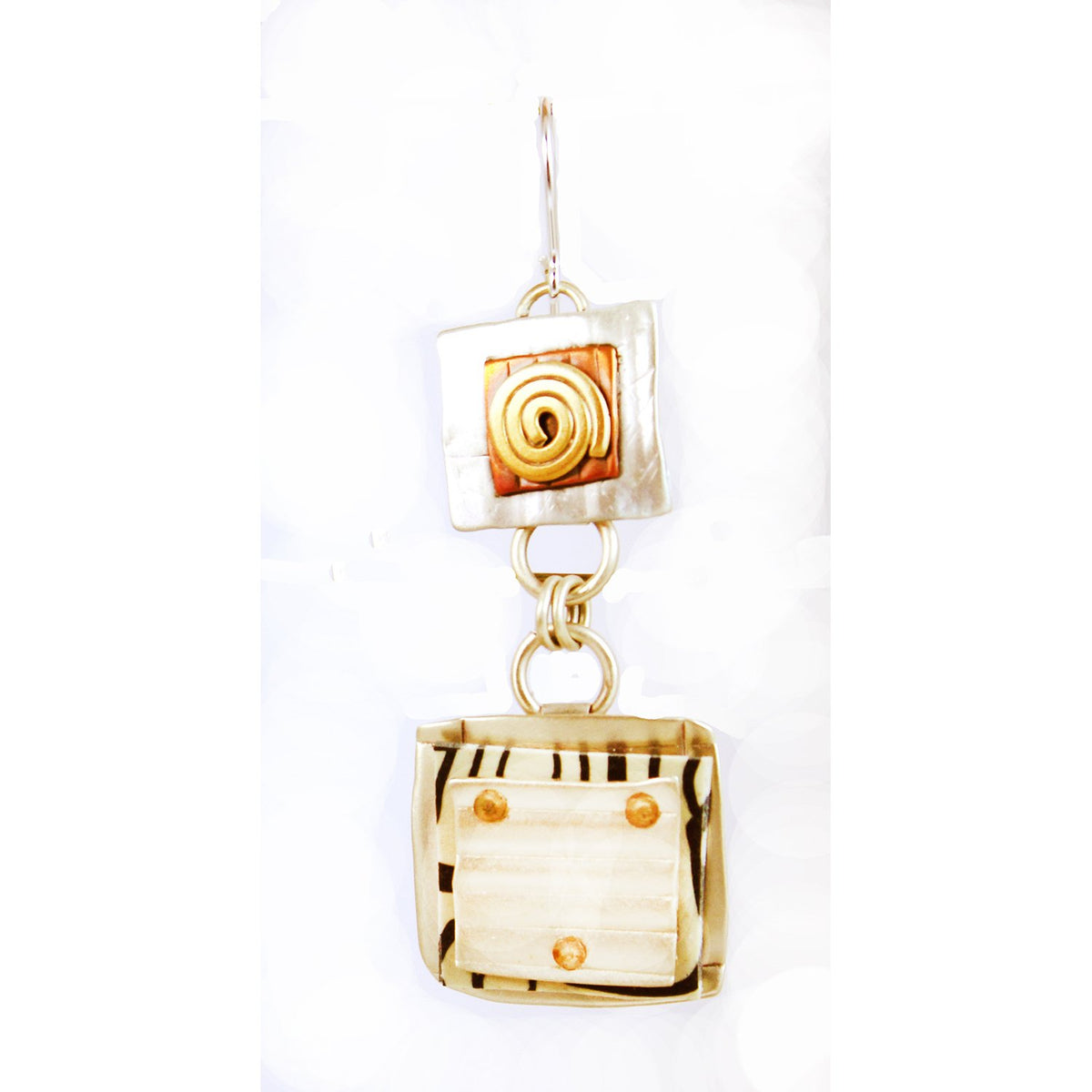 Tapestry earrings . Sterling and Brass. - Whitney Designs Ltd