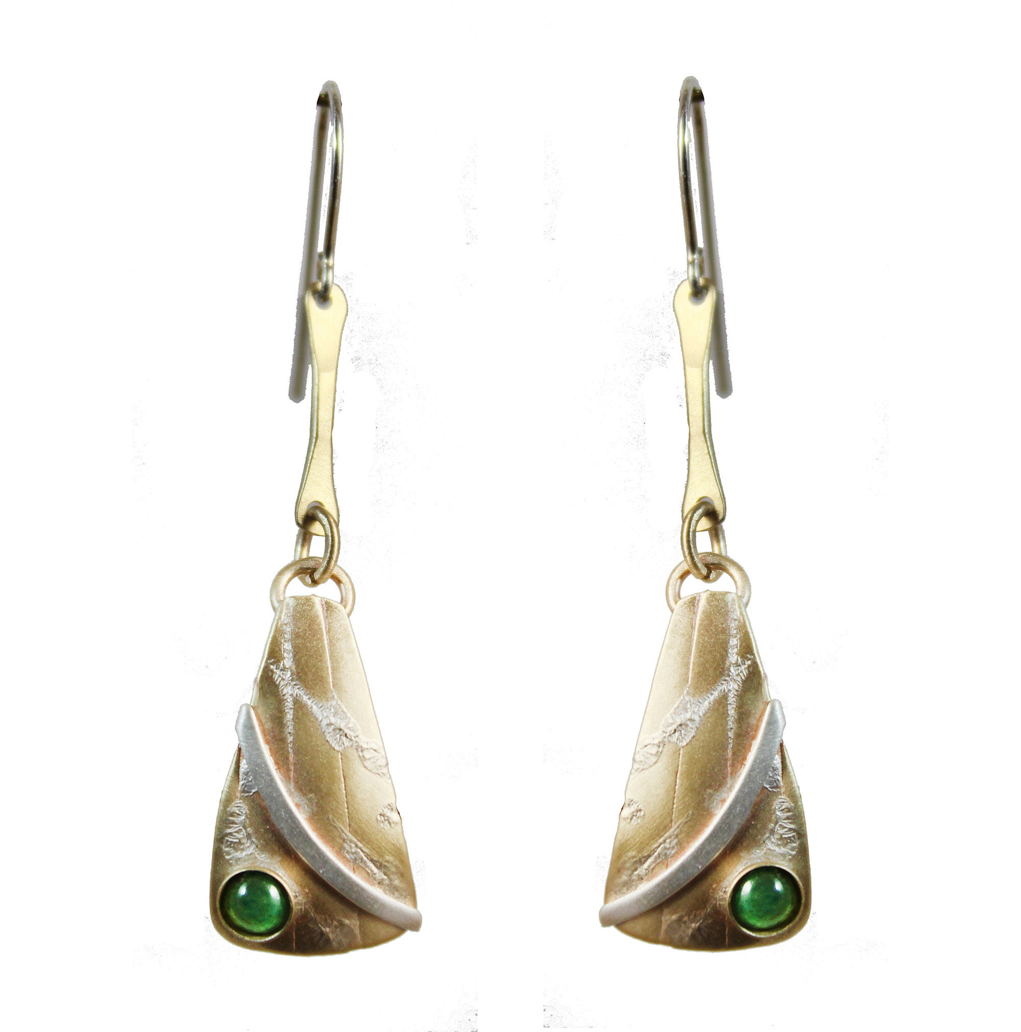 Reflections Earrings with Aventurine aaand Fine Silver - Whitney Designs Ltd