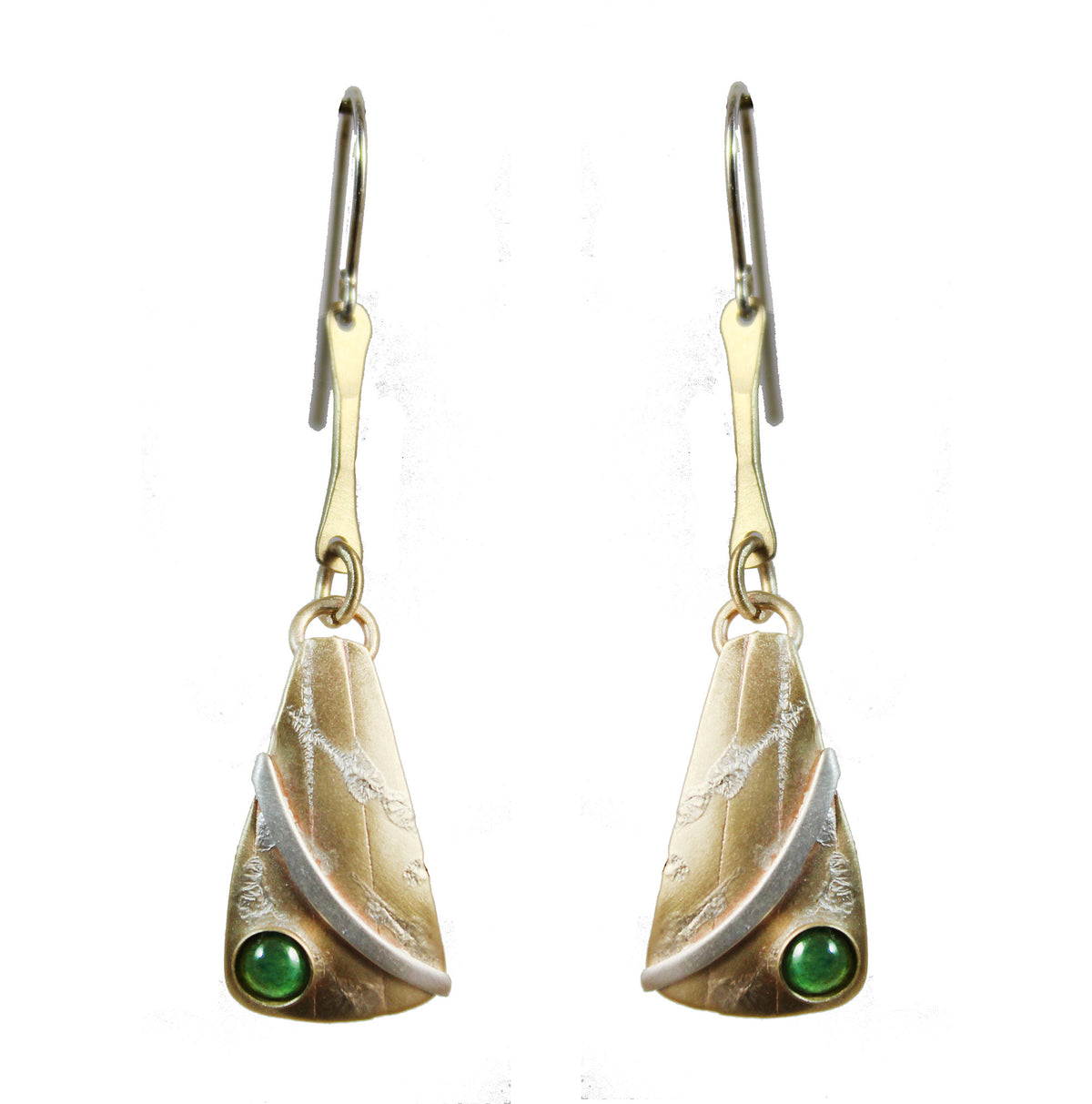 Reflections Earrings with Aventurine aaand Fine Silver - Whitney Designs Ltd