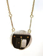 Round Table Dinner Out Necklace Sterling and Brass - Whitney Designs Ltd
