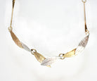 Elegant Links necklace. Sterling and Brass..20" - Whitney Designs Ltd